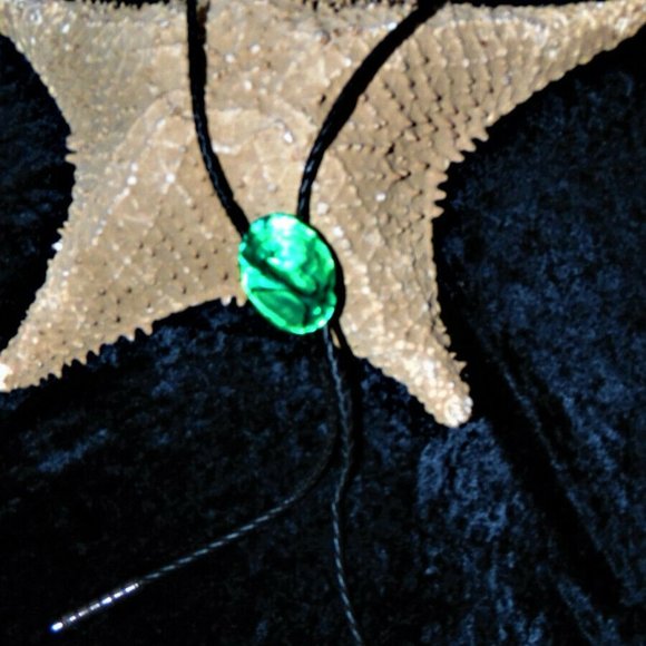 Beautiful Abalone Soft Leather Pendent Necklace d3 - Picture 1 of 5